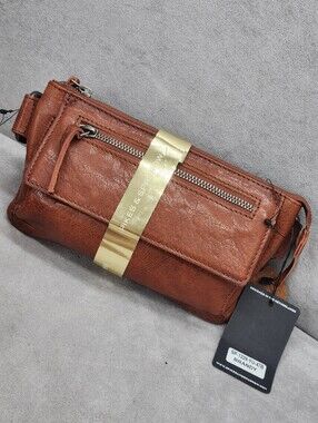Spikes & Sparrow Hip Bag Brown Cognac Bronco Leather Belt Travel Comfort New $85